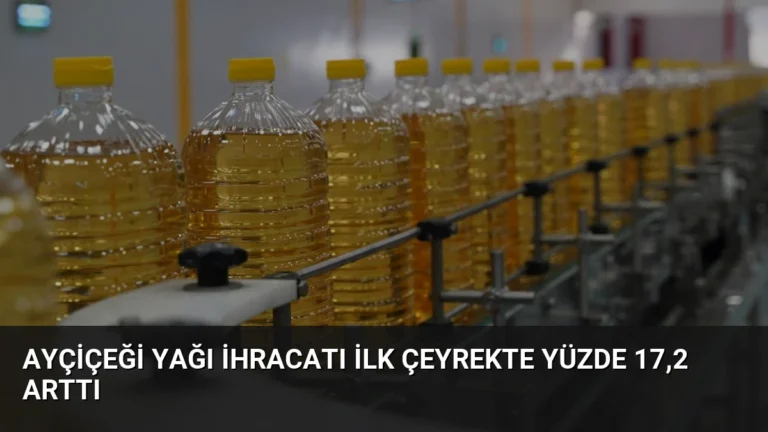 Ayçiçeği Yağı İhracatı İlk Çeyrekte Yüzde 17,2 Arttı