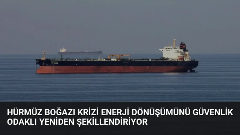 Hürmüz Boğazı Krizi Enerji Dönüşümünü Güvenlik Odaklı Yeniden Şekillendiriyor