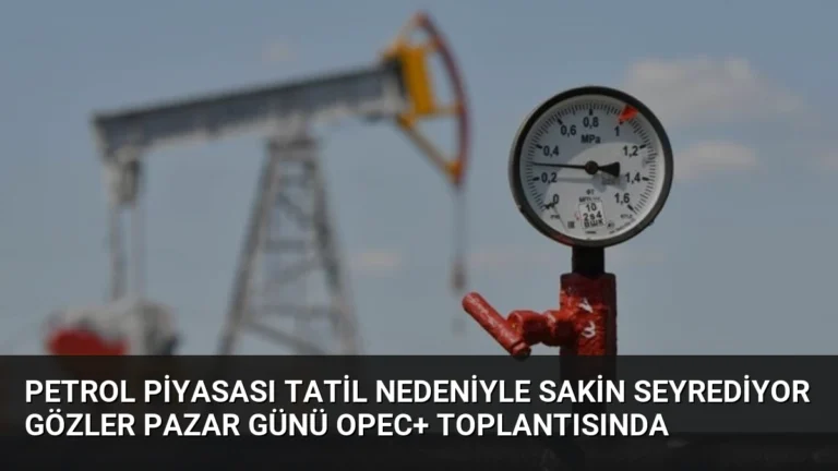 Petrol Piyasası Tatil Nedeniyle Sakin Seyrediyor Gözler Pazar Günü OPEC+ Toplantısında