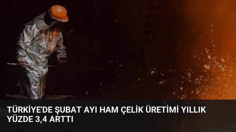 Türkiye’de Şubat Ayı Ham Çelik Üretimi Yıllık Yüzde 3,4 Arttı