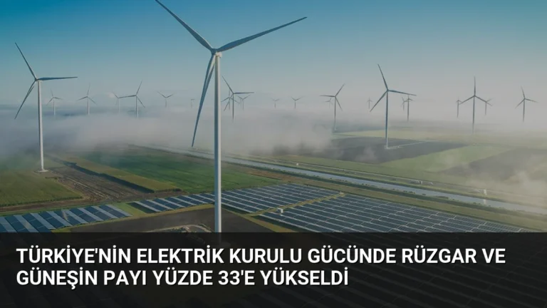Türkiye’nin Elektrik Kurulu Gücünde Rüzgar ve Güneşin Payı Yüzde 33’e Yükseldi