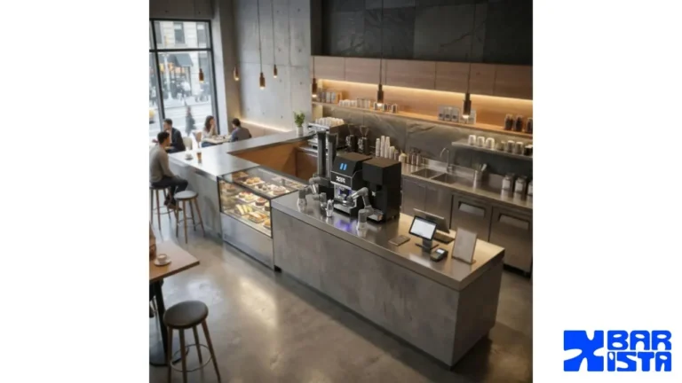Robot Barista İle Görsel Deneyim ve Etkinlik Sahnesi