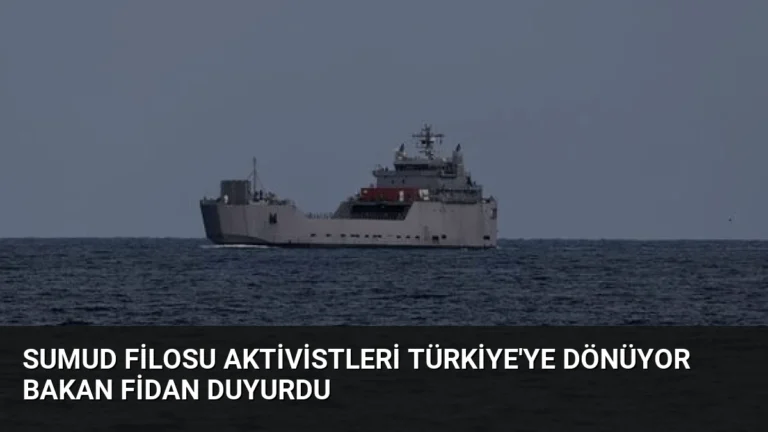 Sumud Filosu Aktivistleri Türkiye’ye Dönüyor Bakan Fidan Duyurdu