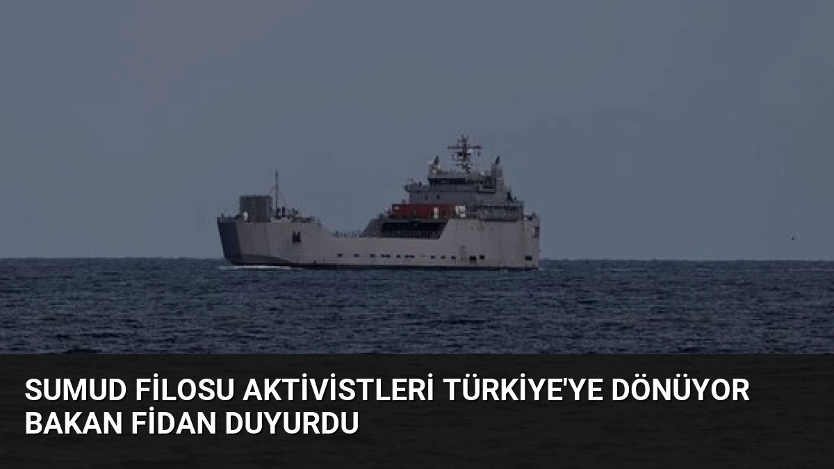 Sumud Filosu Aktivistleri Türkiye’ye Dönüyor Bakan Fidan Duyurdu