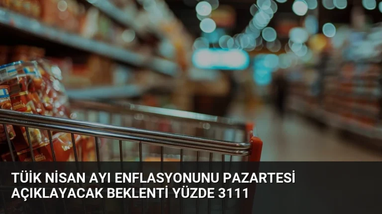 TÜİK Nisan Ayı Enflasyonunu Pazartesi Açıklayacak Beklenti Yüzde 3111