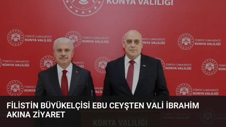 Filistin Büyükelçisi Ebu Ceyşten Vali İbrahim Akına Ziyaret