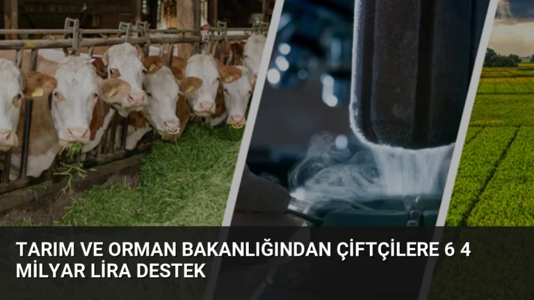 Tarım ve Orman Bakanlığından Çiftçilere 6 4 Milyar Lira Destek