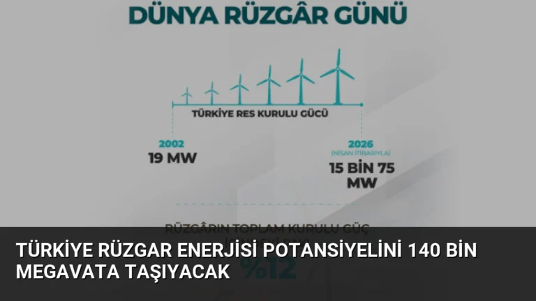 Türkiye Rüzgar Enerjisi Potansiyelini 140 Bin Megavata Taşıyacak