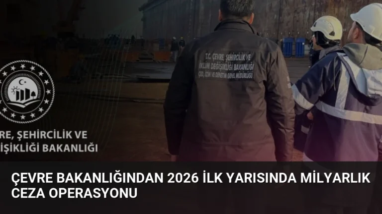 Çevre Bakanlığından 2026 İlk Yarısında Milyarlık Ceza Operasyonu