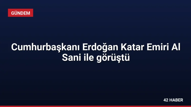 Cumhurbaşkanı Erdoğan Katar Emiri Al Sani ile görüştü