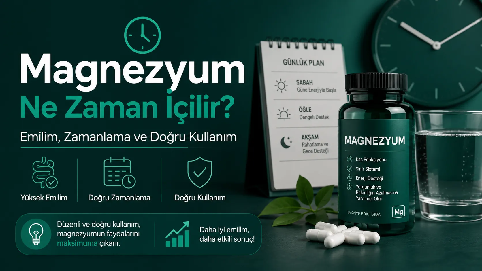Magnezyum Ne Zaman İçilir? Emilim, Zamanlama ve Doğru Kullanım