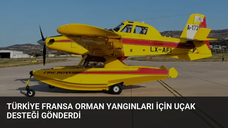 Türkiye Fransa orman yangınları için uçak desteği gönderdi