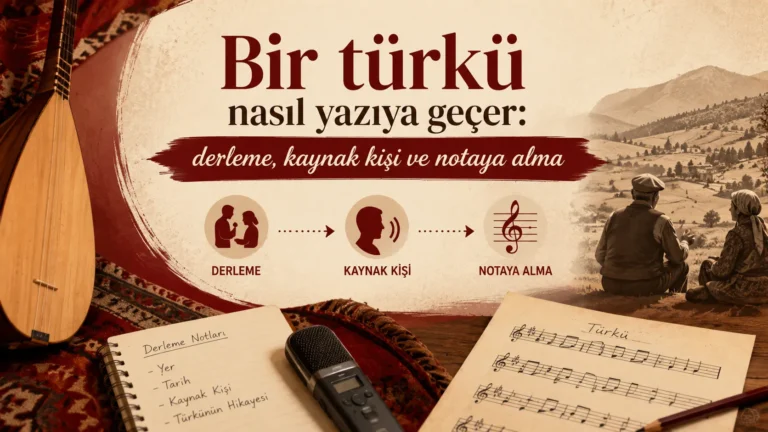 Bir türkü nasıl yazıya geçer: derleme, kaynak kişi ve notaya alma