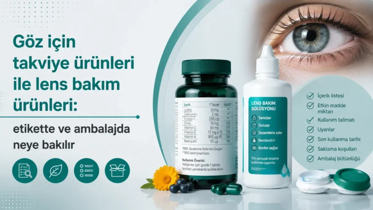 Göz için takviye ürünleri ile lens bakım ürünleri: etikette ve ambalajda neye bakılır?