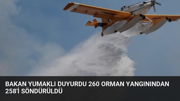 Bakan Yumaklı Duyurdu 260 Orman Yangınından 258’i Söndürüldü