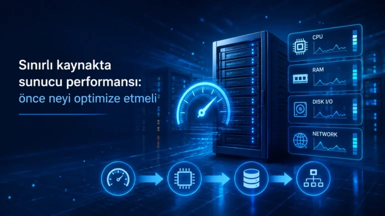 Sınırlı kaynakta sunucu performansı: önce neyi optimize etmeli