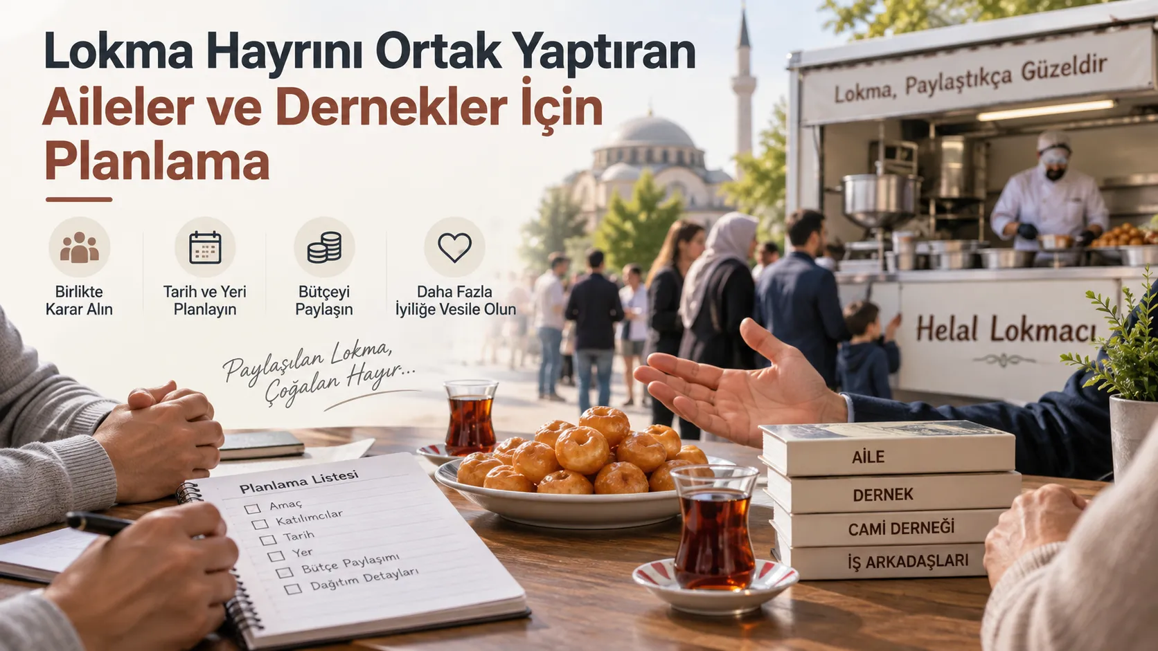 Lokma Hayrını Ortak Yaptıran Aileler ve Dernekler İçin Planlama