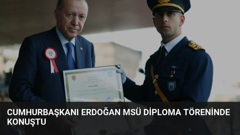Cumhurbaşkanı Erdoğan MSÜ Diploma Töreninde Konuştu