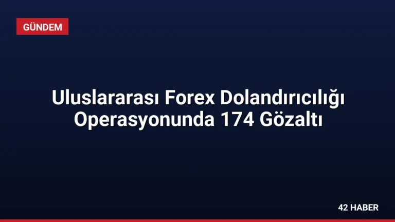 Uluslararası Forex Dolandırıcılığı Operasyonunda 174 Gözaltı