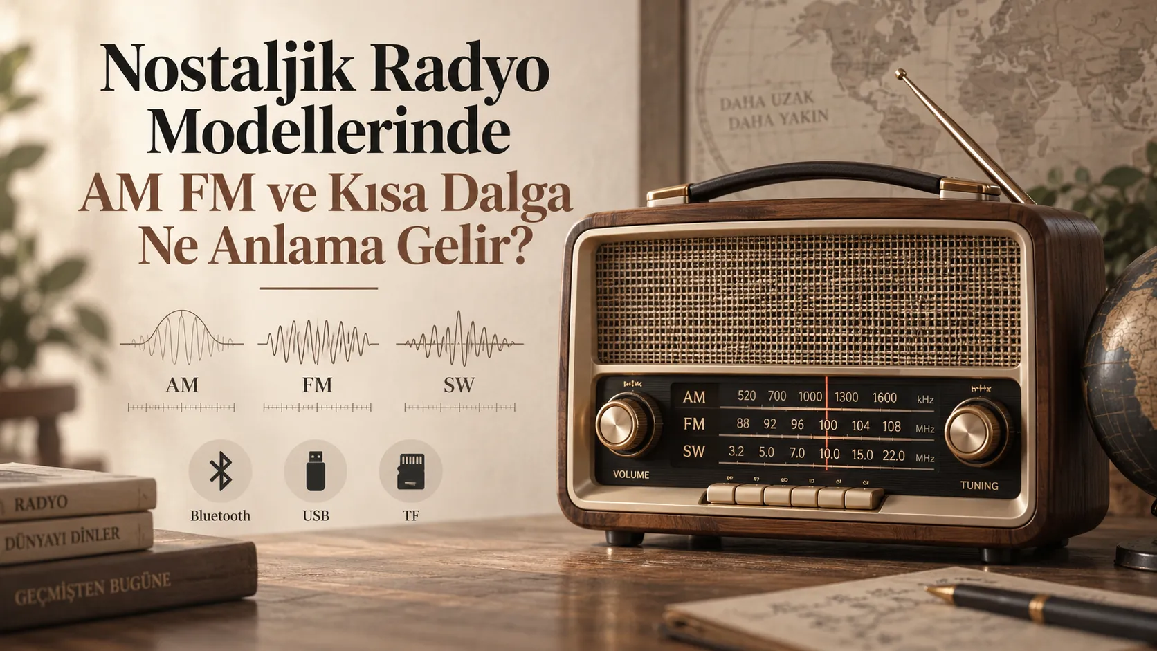 Nostaljik Radyo Modellerinde AM FM ve Kısa Dalga Ne Anlama Gelir?