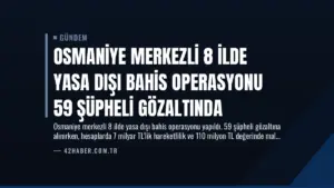 Osmaniye Merkezli 8 İlde Yasa Dışı Bahis Operasyonu 59 Şüpheli Gözaltında