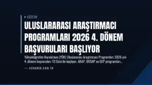 Uluslararası Araştırmacı Programları 2026 4. Dönem Başvuruları Başlıyor